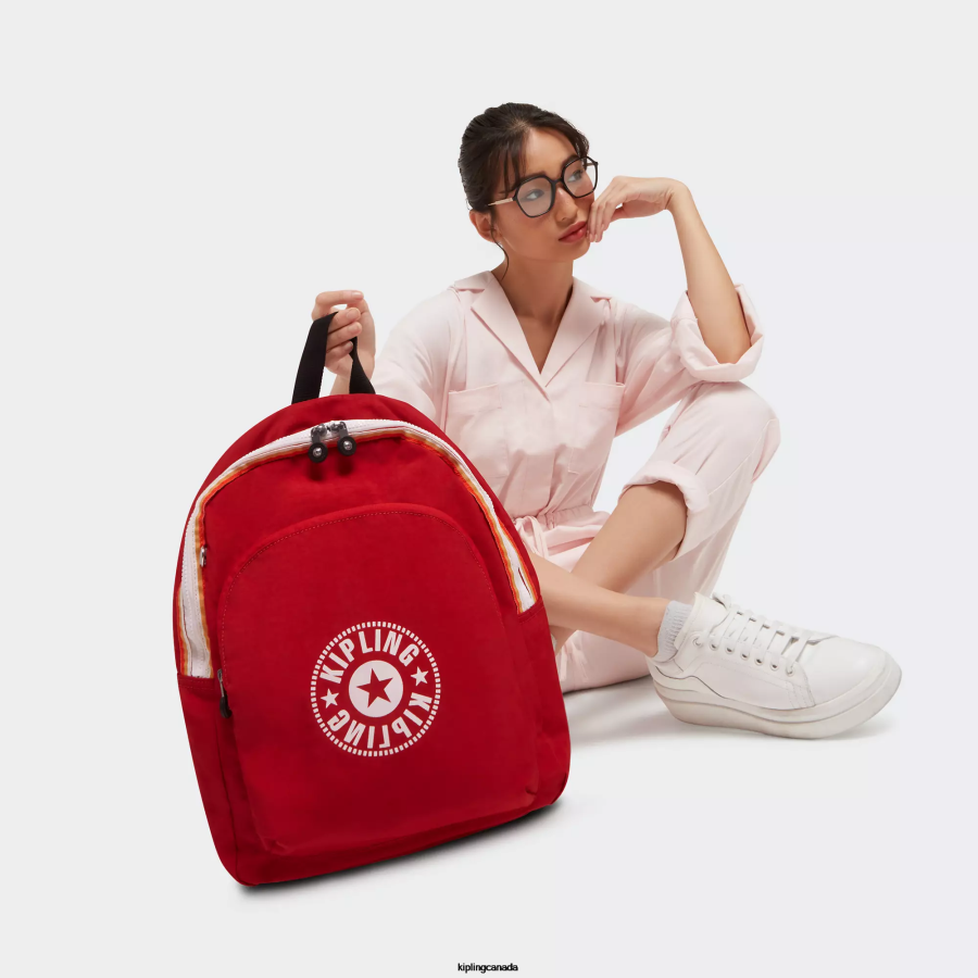 Women Fashion Backpacks Kipling Red Rouge Curtis Medium Backpack FHZD374