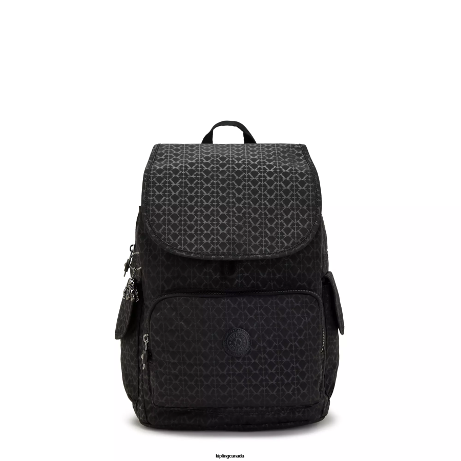 Women Fashion Backpacks Kipling Signature Embossed City Pack Printed Backpack FHZD363