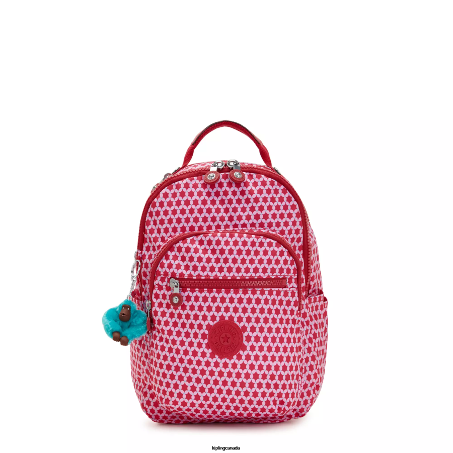 Women Fashion Backpacks Kipling Starry Dot Seoul Small Printed Tablet Backpack FHZD347