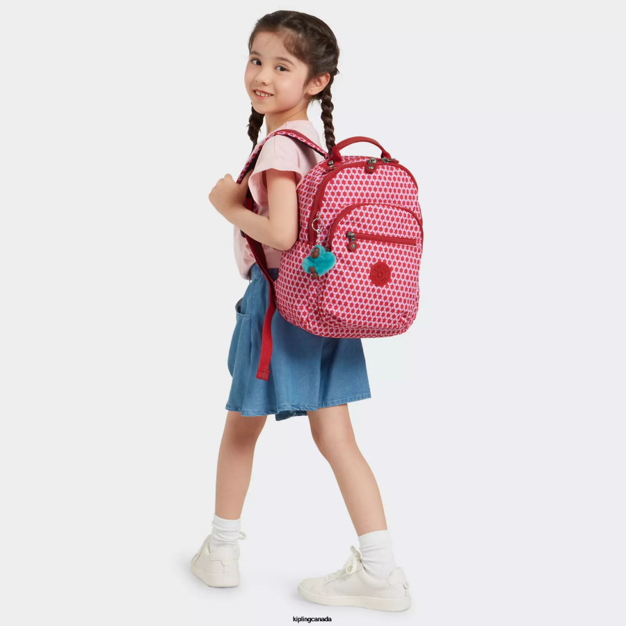 Women Fashion Backpacks Kipling Starry Dot Seoul Small Printed Tablet Backpack FHZD347