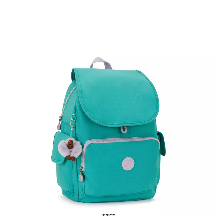Women Fashion Backpacks Kipling Surfer Green City Pack Backpack FHZD350