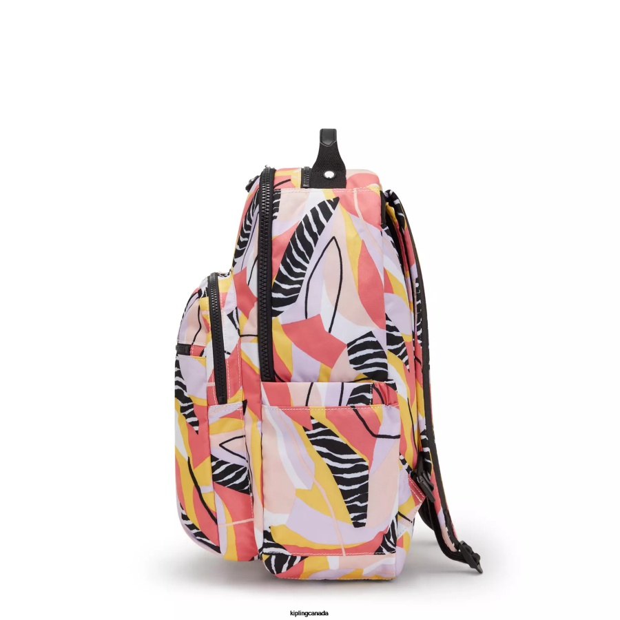 Women Laptop Backpacks Kipling Abstract Leave Seoul Large Printed 15