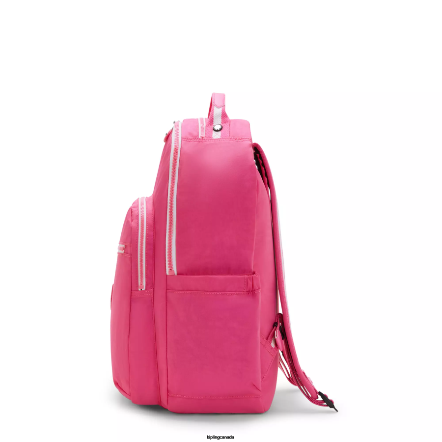 Women Laptop Backpacks Kipling Fresh Pink Seoul Large 15