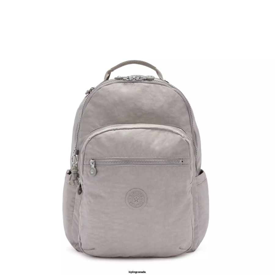 Women Laptop Backpacks Kipling Grey Gris Seoul Large 15" Laptop Backpack FHZD471