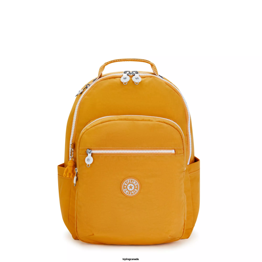 Women Laptop Backpacks Kipling Rapid Yellow Seoul Large 15" Laptop Backpack FHZD472