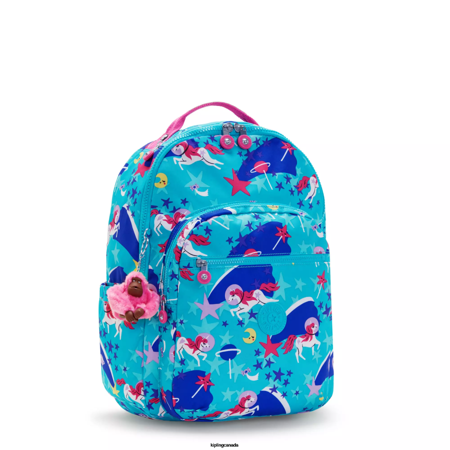 Women Laptop Backpacks Kipling Space Unicorns Seoul Large Printed 15