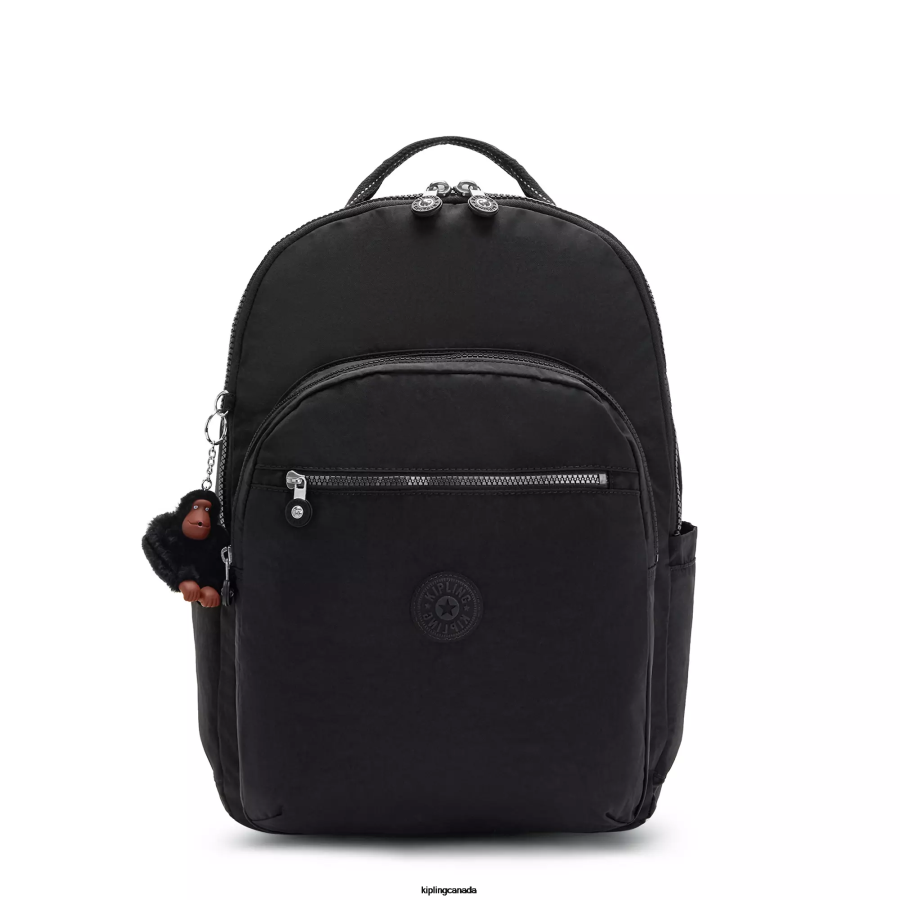 Women Laptop Backpacks Kipling True Black Tonal Seoul Extra Large 17" Laptop Backpack FHZD488