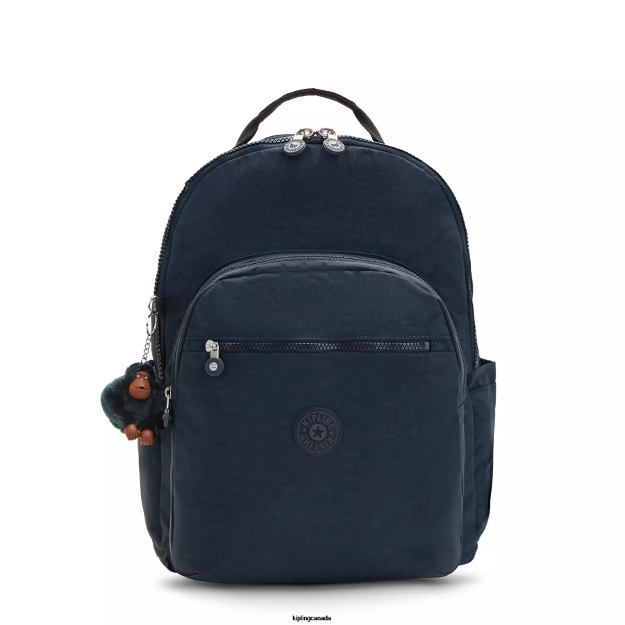 Women Laptop Backpacks Kipling True Blue Tonal Seoul Extra Large 17" Laptop Backpack FHZD487