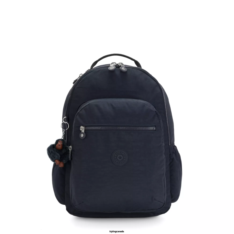 Women Laptop Backpacks Kipling True Blue Tonal Seoul Large 15" Laptop Backpack FHZD470
