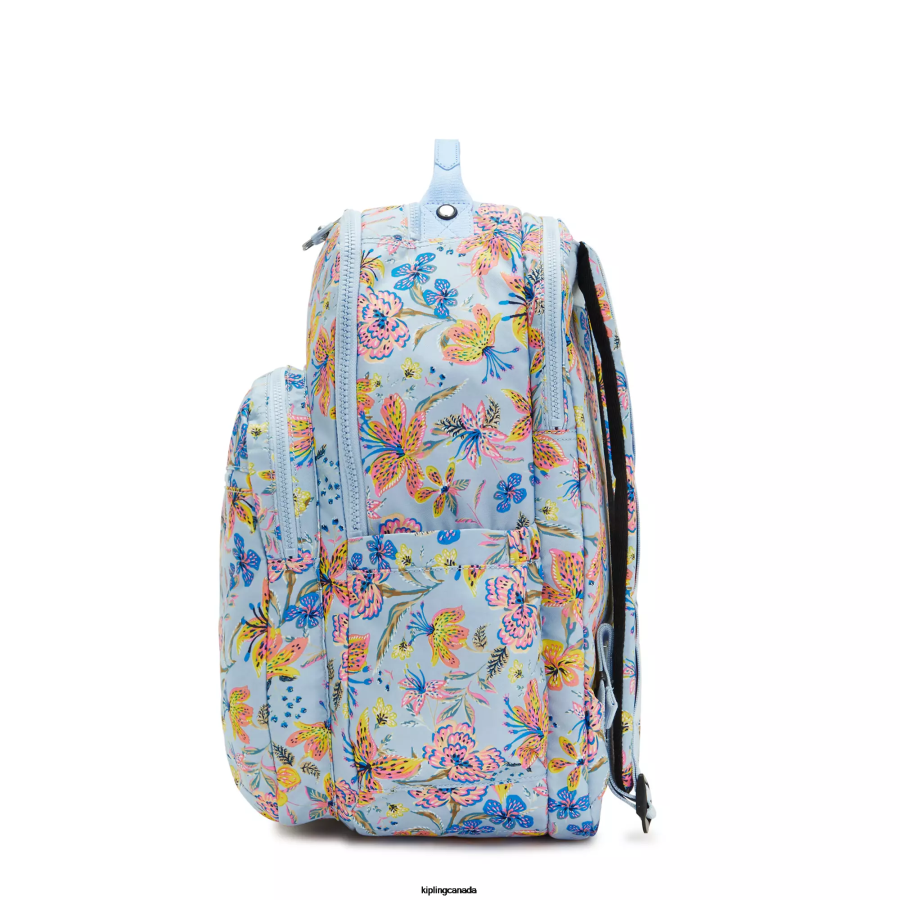 Women Laptop Backpacks Kipling Wild Flowers Seoul Extra Large Printed 17