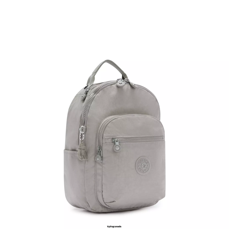 Women Monogrammable Kipling Grey Gris Seoul Small Tablet Backpack FHZD419