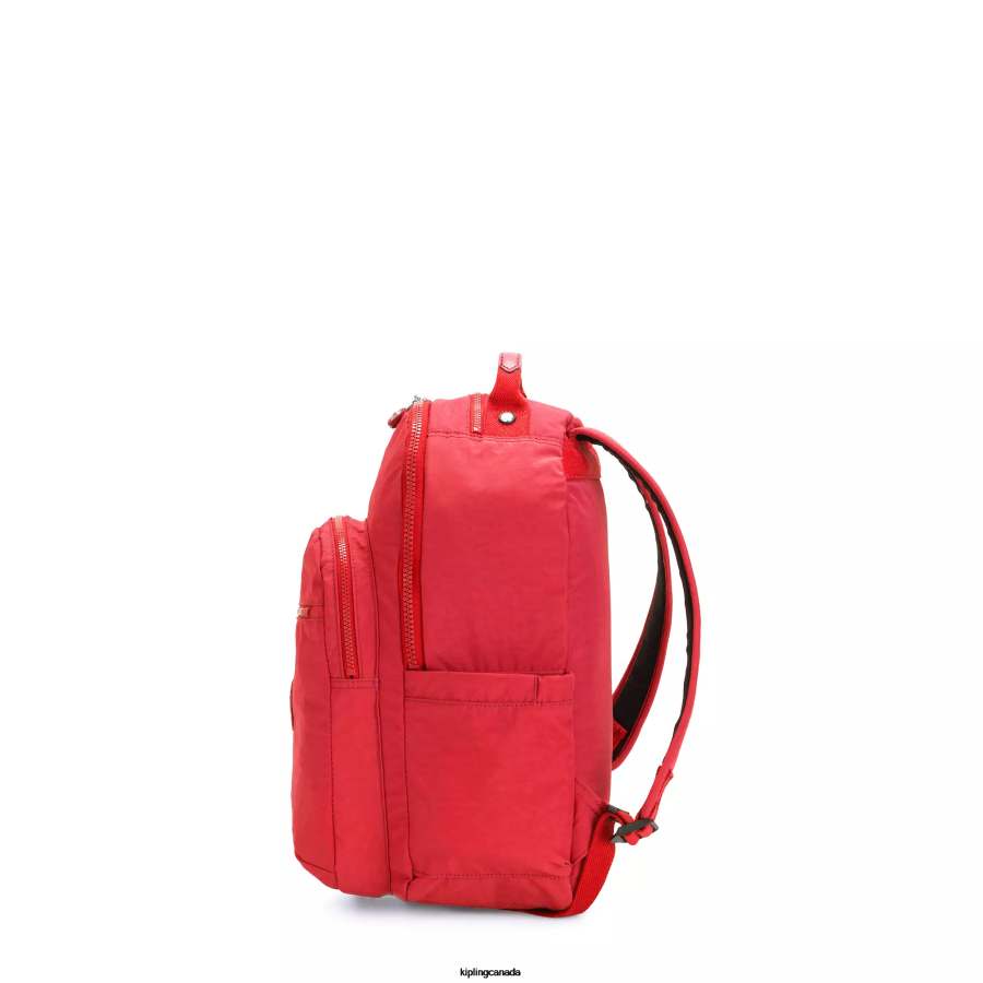 Women Monogrammable Kipling Red Rouge Seoul Small Tablet Backpack FHZD422