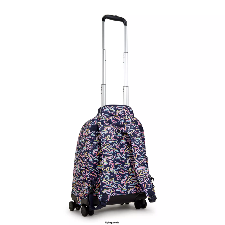 Women Rolling Backpacks Kipling Palm Fiesta Print New Zea 15