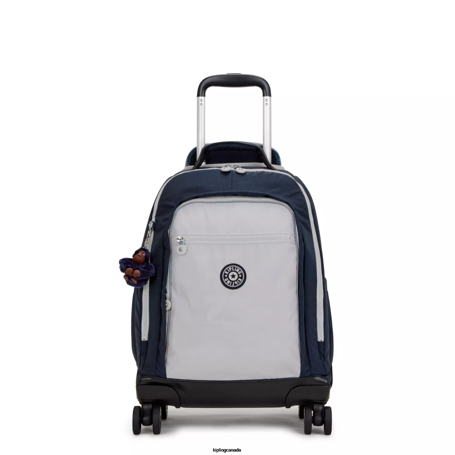 Women Rolling Backpacks Kipling True Blue Grey New Zea 15" Laptop Rolling Backpack FHZD479
