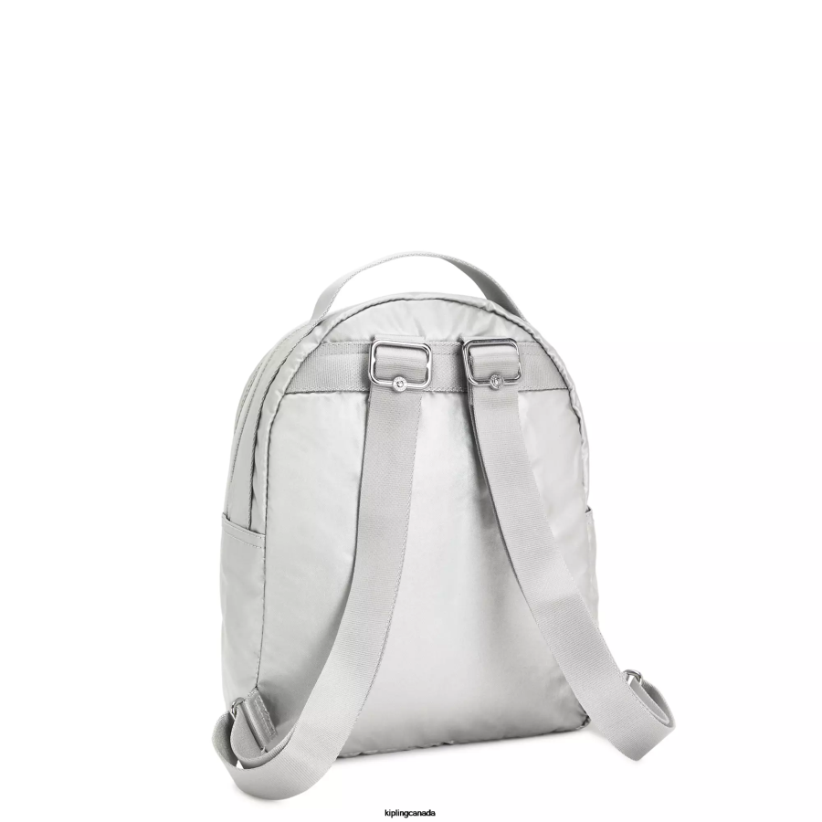 Women Small Backpacks Kipling Bright Metallic Kae Metallic Backpack FHZD385