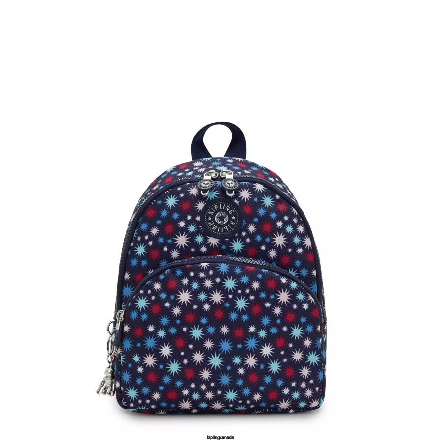 Women Small Backpacks Kipling Funky Stars Paola Small Printed Backpack FHZD384
