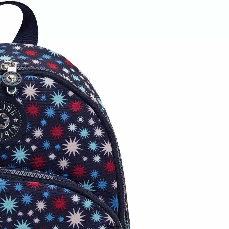 Women Small Backpacks Kipling Funky Stars Paola Small Printed Backpack FHZD384
