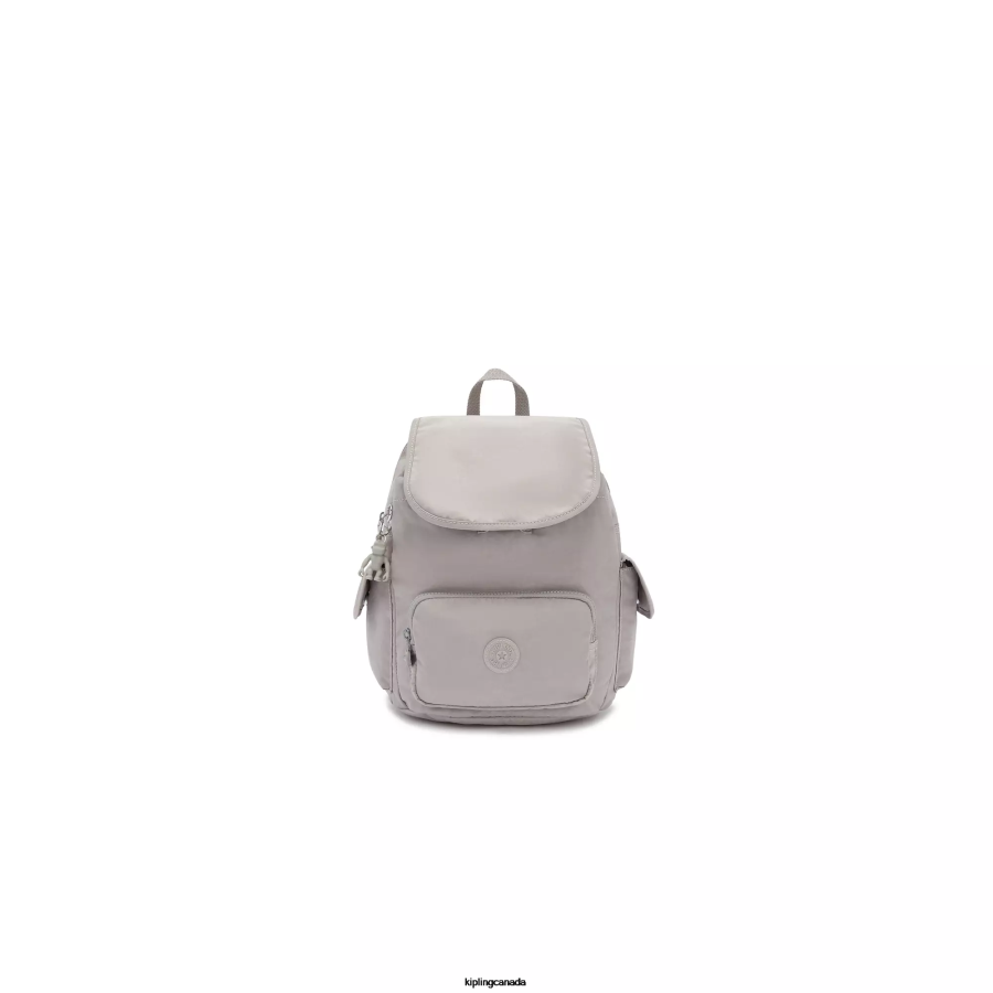 Women Small Backpacks Kipling Grey Gris City Pack Small Backpack FHZD406