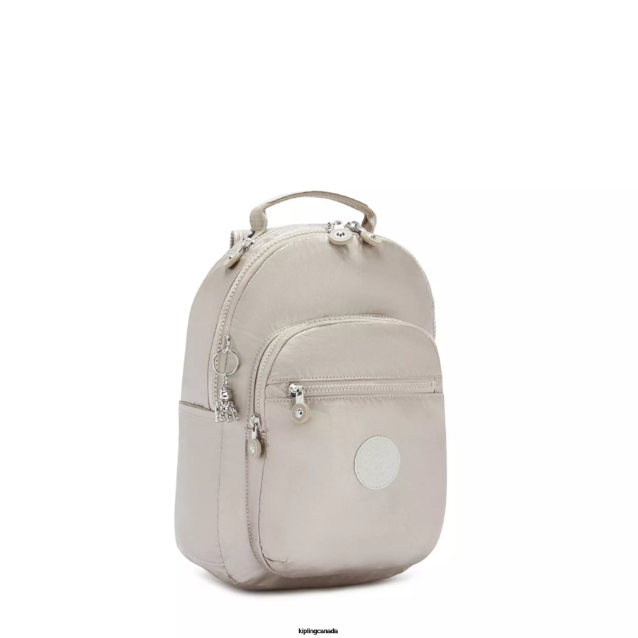 Women Small Backpacks Kipling Metallic Glow Seoul Small Metallic Tablet Backpack FHZD418