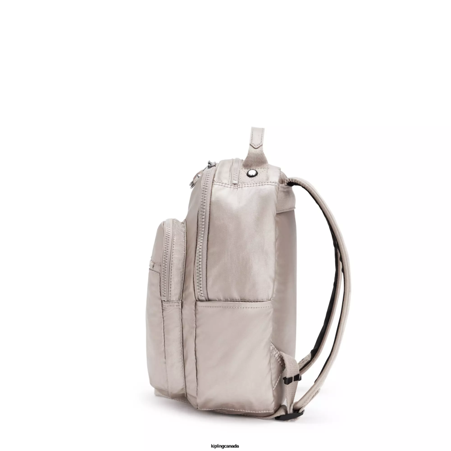 Women Small Backpacks Kipling Metallic Glow Seoul Small Metallic Tablet Backpack FHZD418