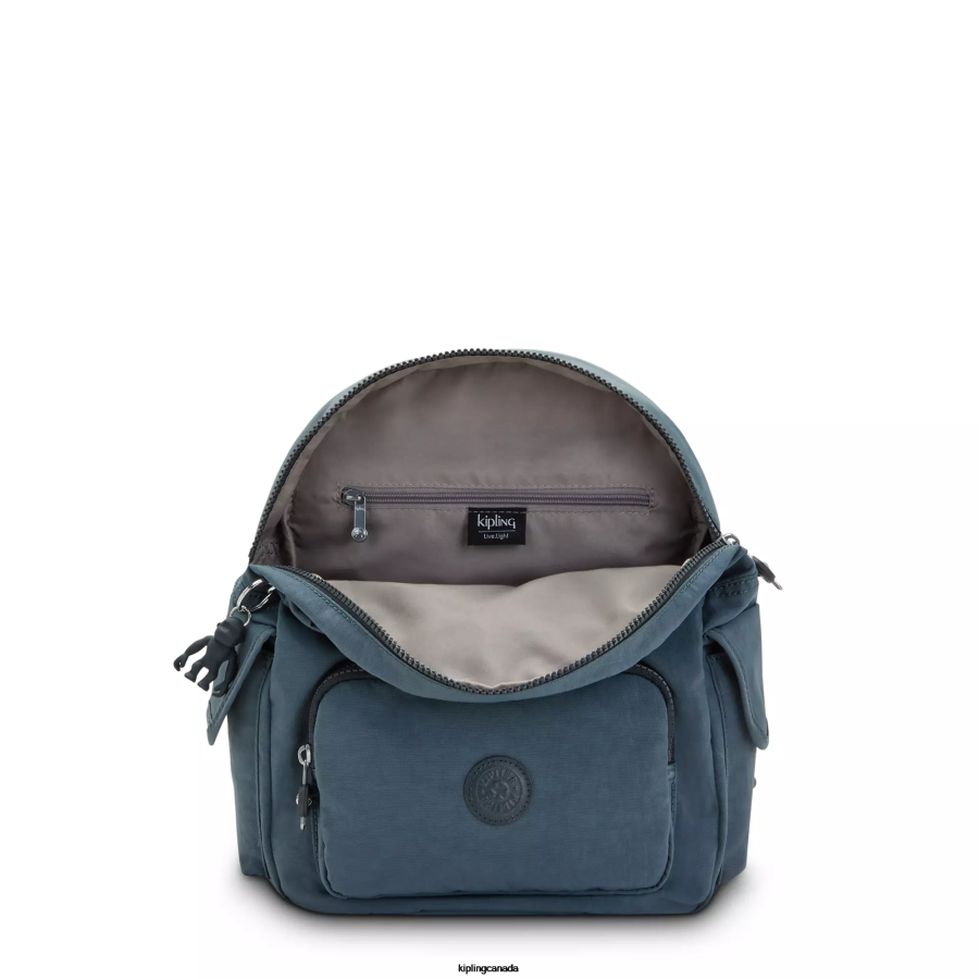 Women Small Backpacks Kipling Nocturnal Grey City Pack Small Backpack FHZD405