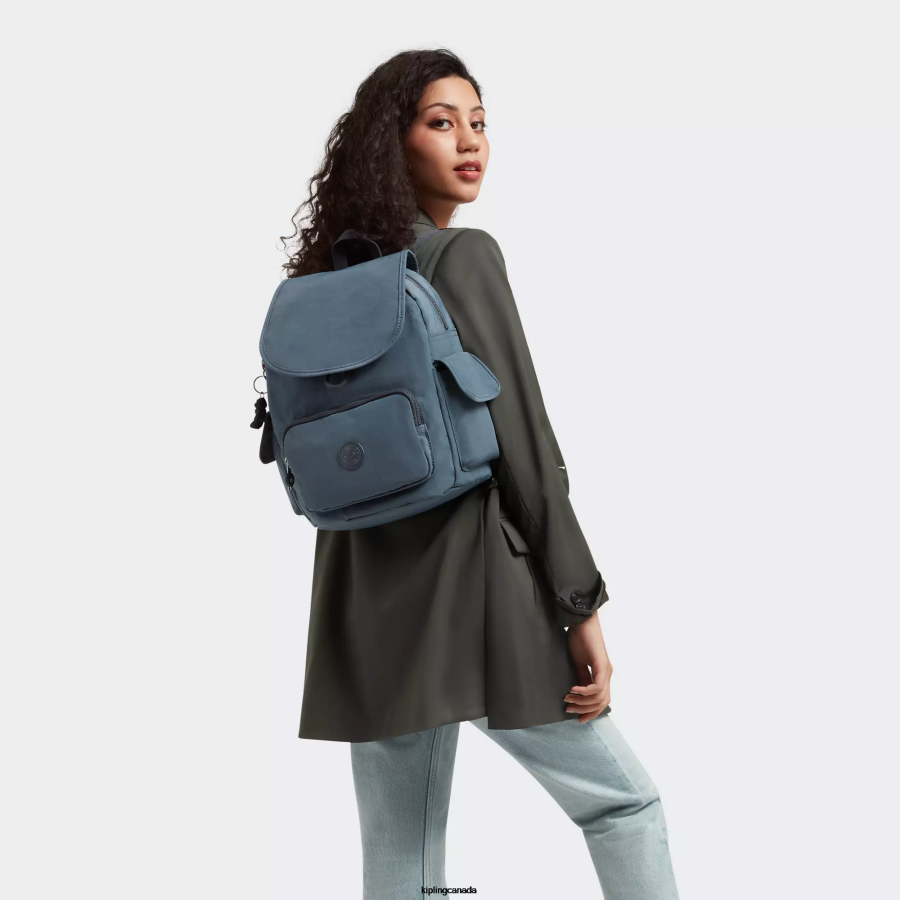 Women Small Backpacks Kipling Nocturnal Grey City Pack Small Backpack FHZD405