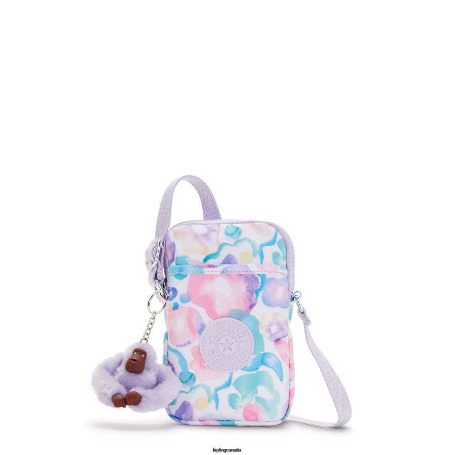 Women Crossbody Bags Kipling Aqua Flowers Tally Printed Crossbody Phone Bag FHZD57