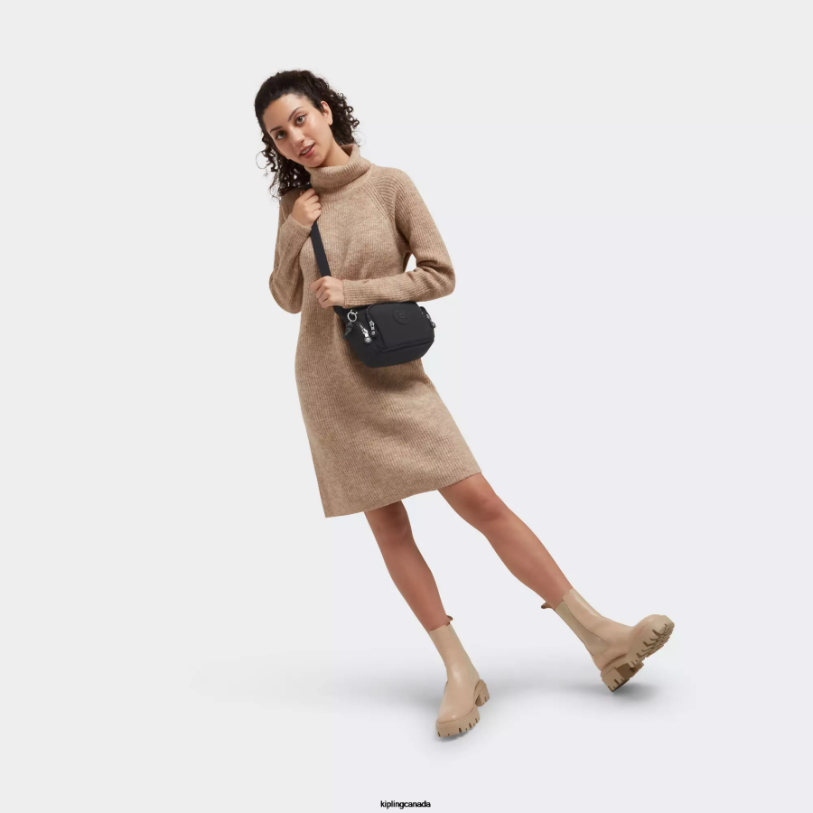 Women Crossbody Bags Kipling Black Noir Gabbie Mini Crossbody Bag FHZD19