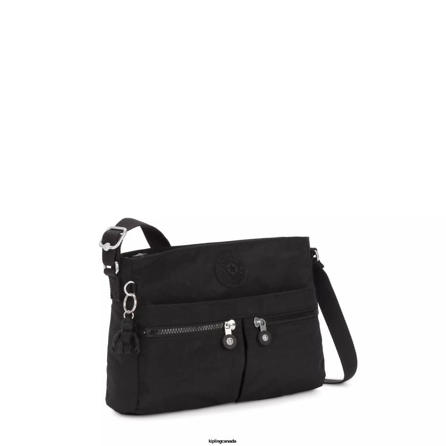 Women Crossbody Bags Kipling Black Noir New Angie Crossbody Bag FHZD168