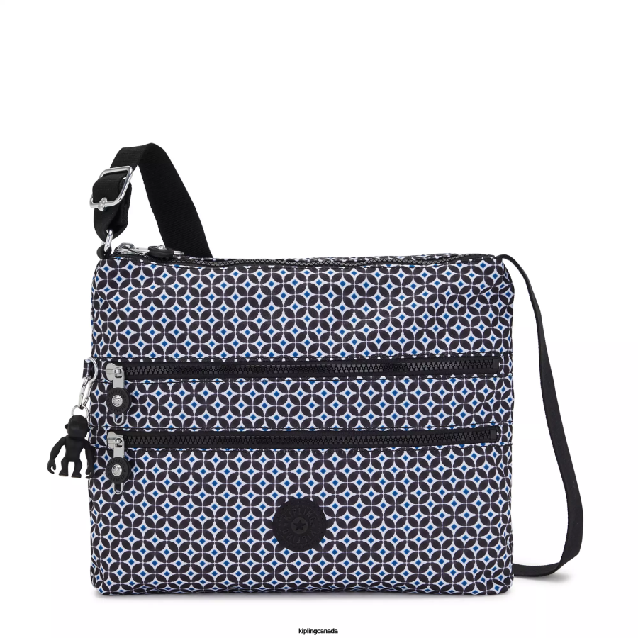 Women Crossbody Bags Kipling Blackish Tile Alvar Printed Crossbody Bag FHZD145