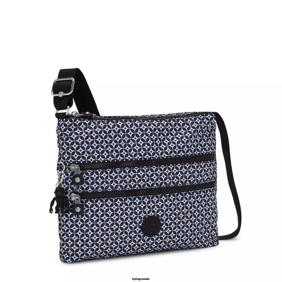 Women Crossbody Bags Kipling Blackish Tile Alvar Printed Crossbody Bag FHZD145