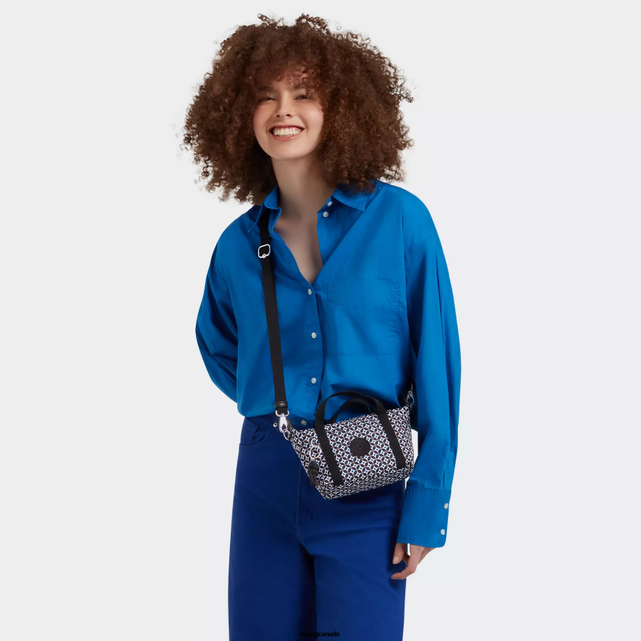 Women Crossbody Bags Kipling Blackish Tile Art Compact Printed Crossbody Bag FHZD24