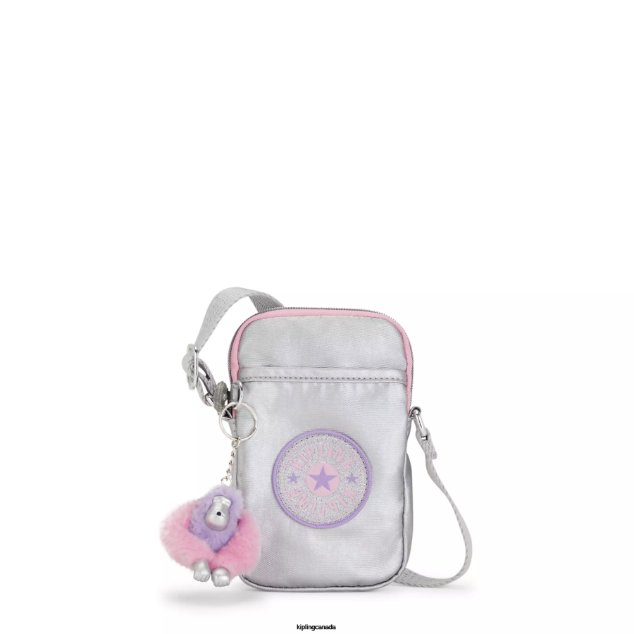 Women Crossbody Bags Kipling Candy metal Fun Tally Metallic Crossbody Phone Bag FHZD29