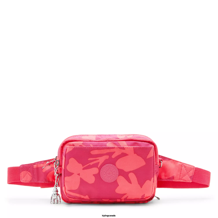 Women Crossbody Bags Kipling Coral Flower Abanu Multi Printed Convertible Crossbody Bag FHZD320