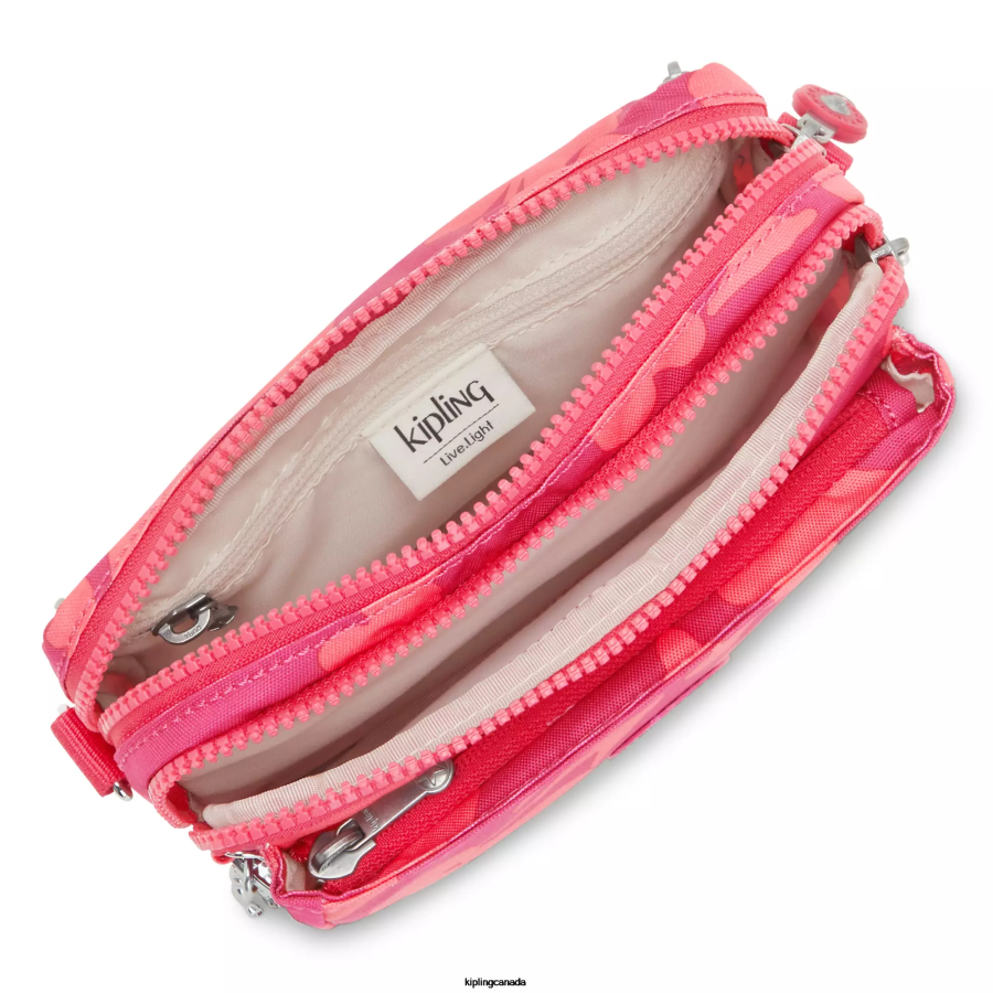 Women Crossbody Bags Kipling Coral Flower Abanu Multi Printed Convertible Crossbody Bag FHZD320