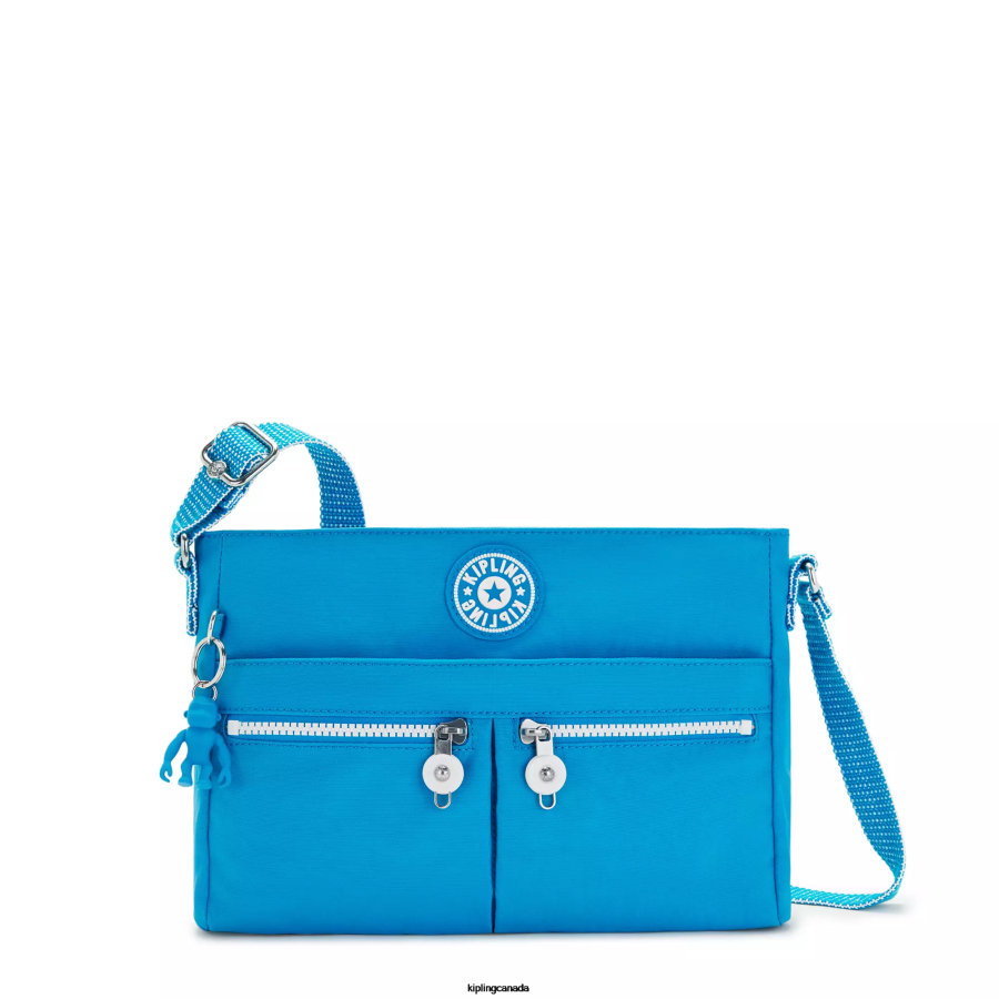 Women Crossbody Bags Kipling Eager Blue New Angie Crossbody Bag FHZD170