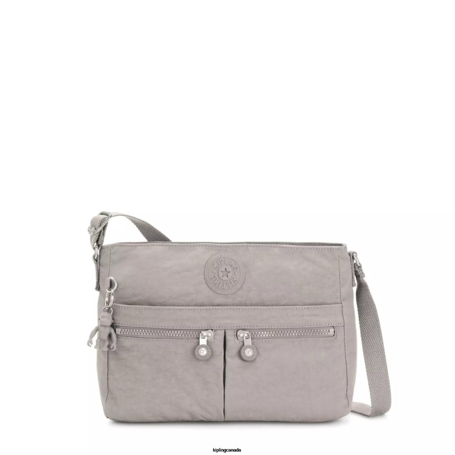 Women Crossbody Bags Kipling Grey Gris New Angie Crossbody Bag FHZD167