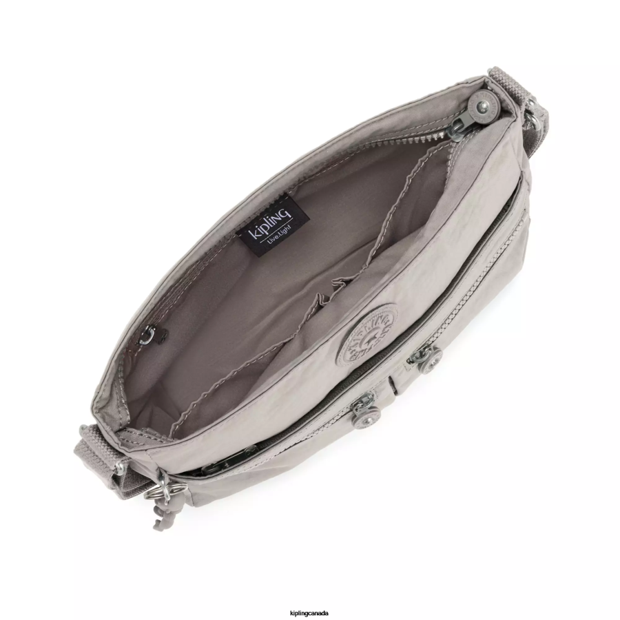 Women Crossbody Bags Kipling Grey Gris New Angie Crossbody Bag FHZD167
