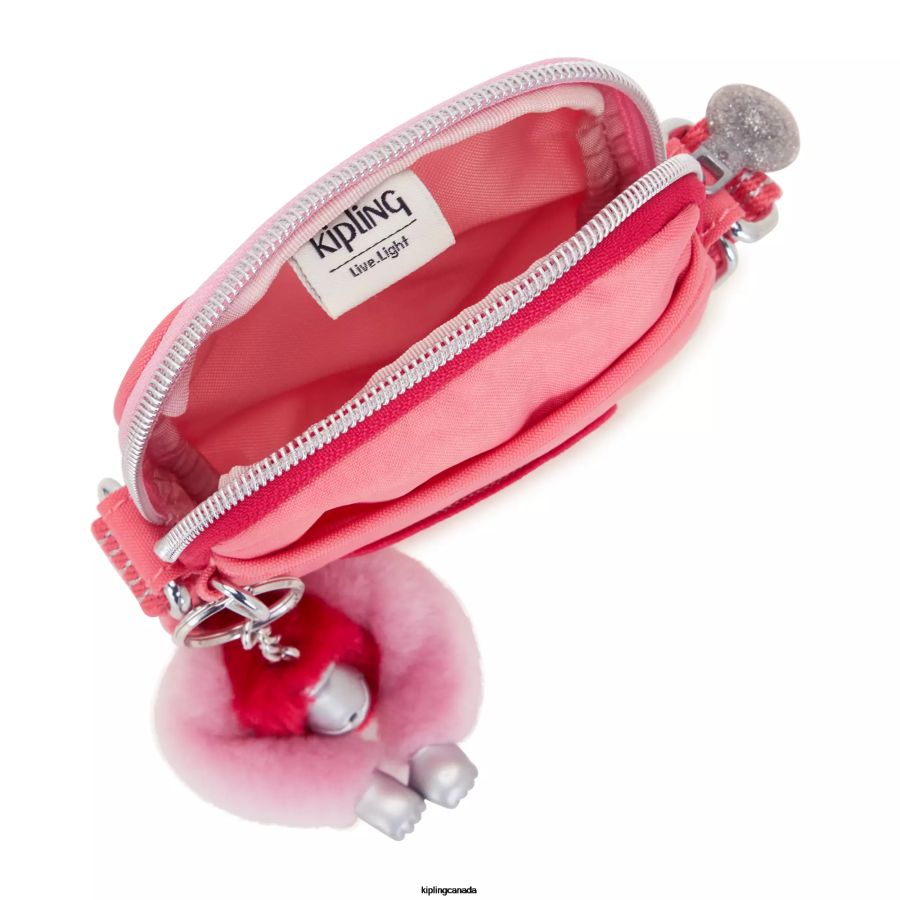 Women Crossbody Bags Kipling Joyous Pink Fun Tally Crossbody Phone Bag FHZD26