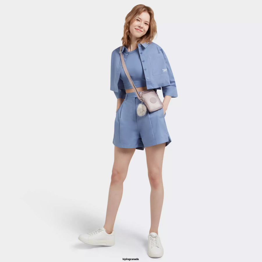 Women Crossbody Bags Kipling Metallic Rose Tally Metallic Crossbody Phone Bag FHZD58