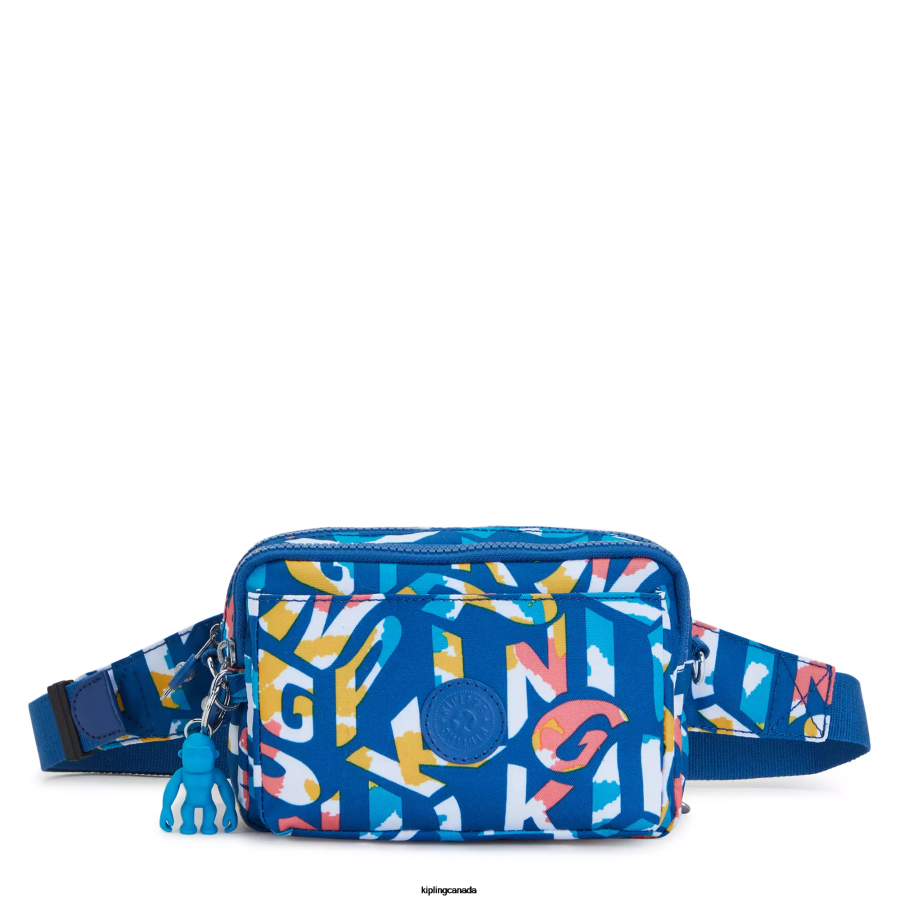 Women Crossbody Bags Kipling Neon Abanu Multi Printed Convertible Crossbody Bag FHZD321
