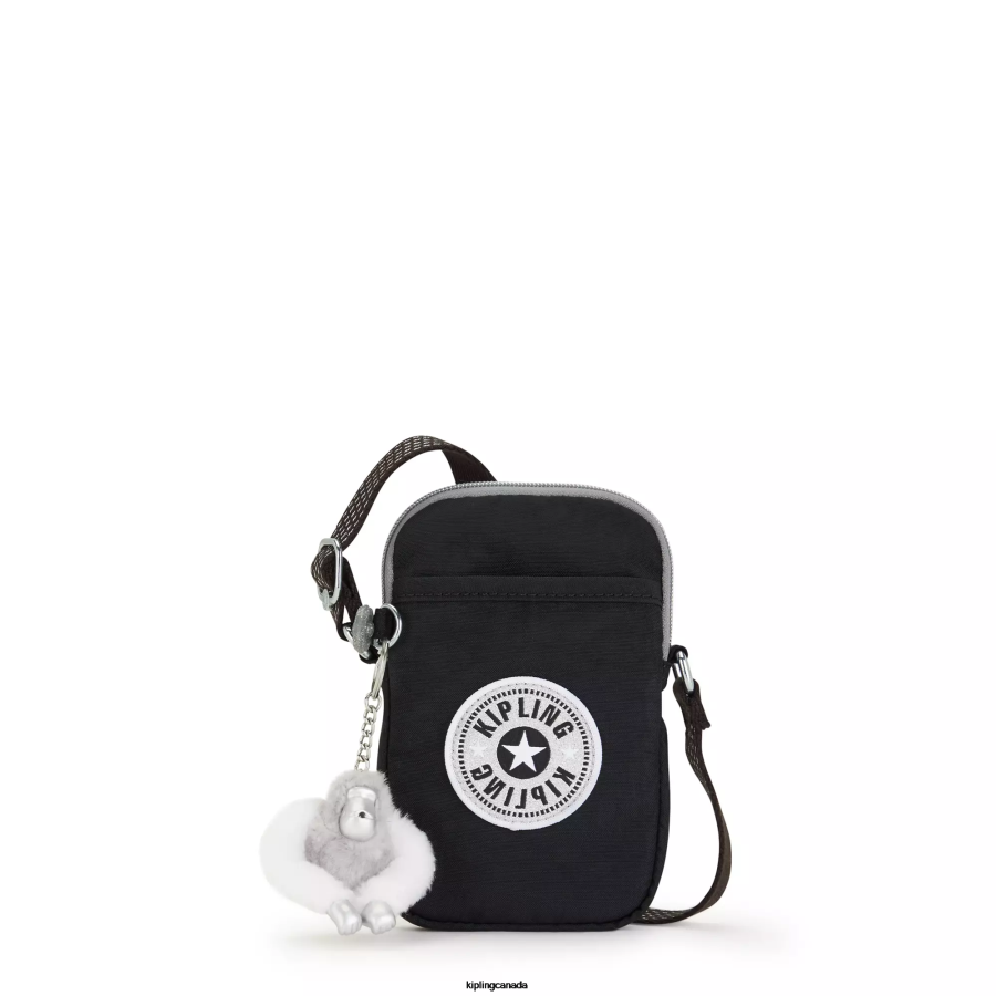 Women Crossbody Bags Kipling True Black Fun Tally Crossbody Phone Bag FHZD25