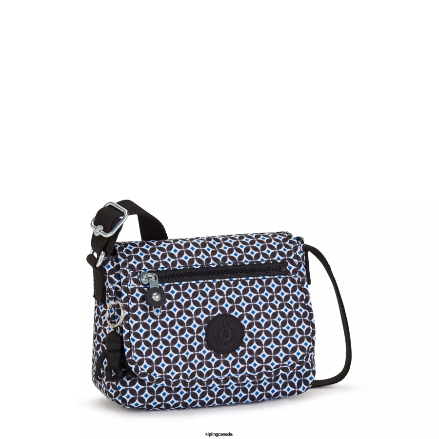 Women Mini Bags Kipling Blackish Tile Sabian Printed Crossbody Mini Bag FHZD13