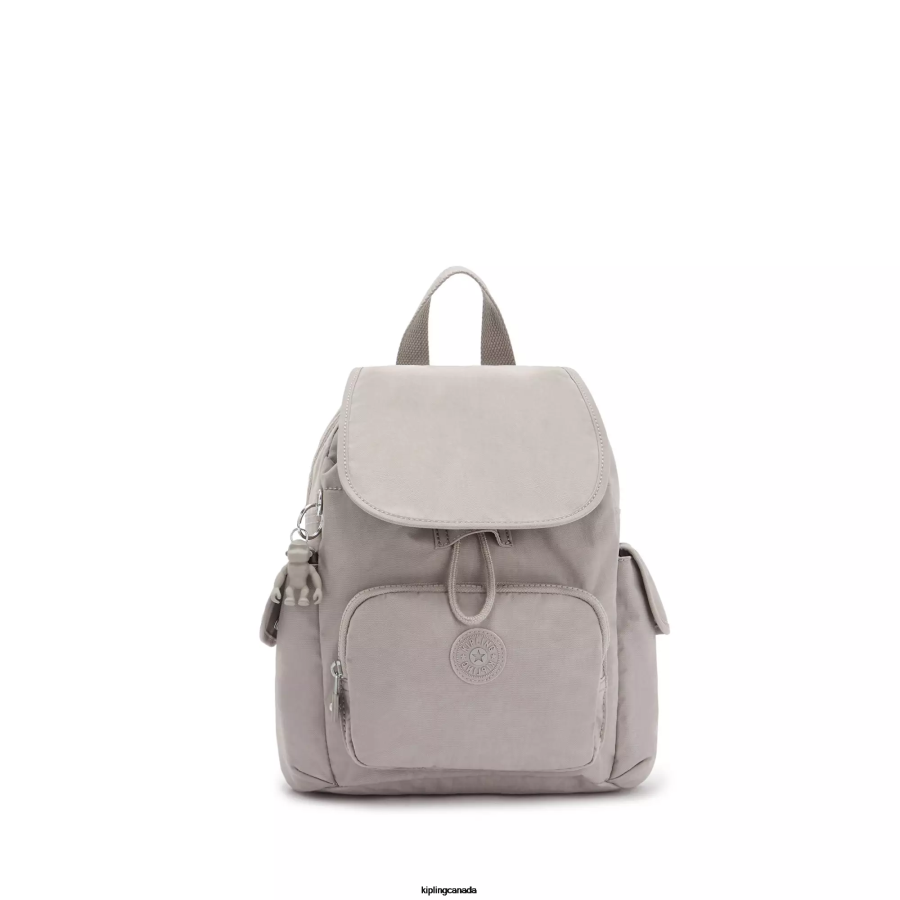 Women Mini Bags Kipling Grey Gris City Pack Mini Backpack FHZD410