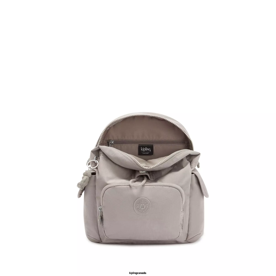 Women Mini Bags Kipling Grey Gris City Pack Mini Backpack FHZD410