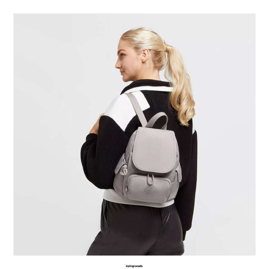 Women Mini Bags Kipling Grey Gris City Pack Mini Backpack FHZD410