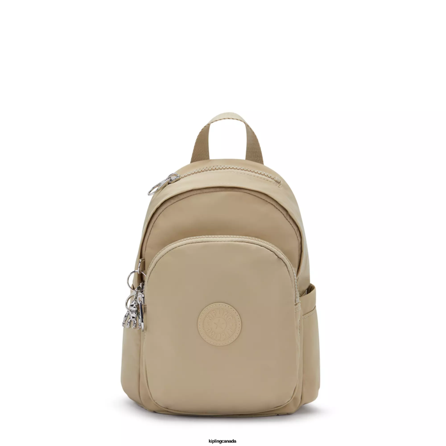 Women Mini Bags Kipling Natural Beige Delia Mini Backpack FHZD368