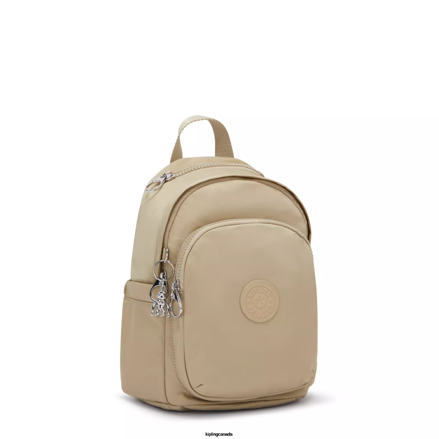 Women Mini Bags Kipling Natural Beige Delia Mini Backpack FHZD368
