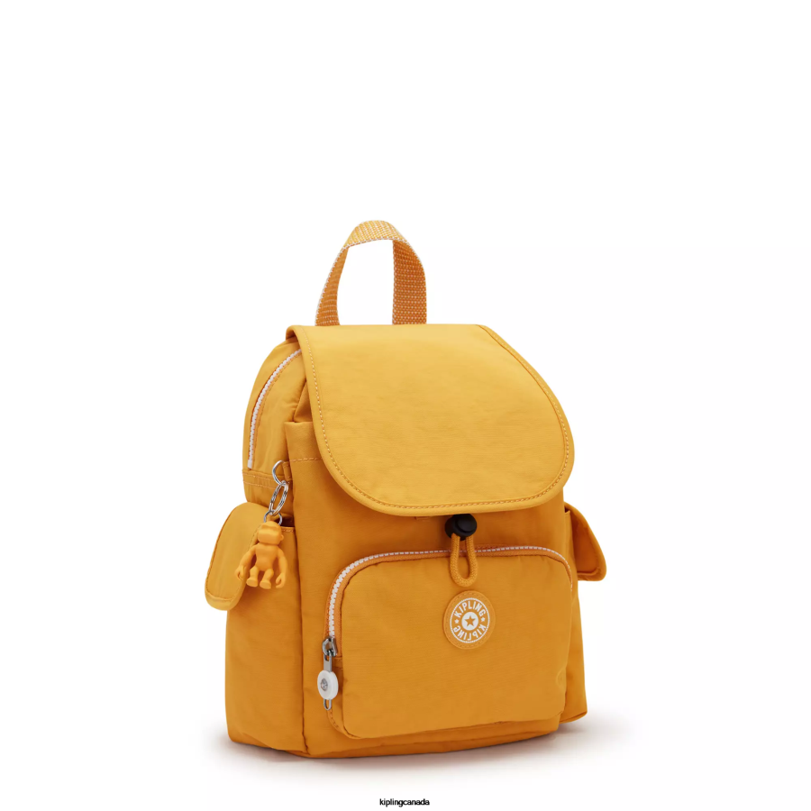 Women Mini Bags Kipling Rapid Yellow City Pack Mini Backpack FHZD411