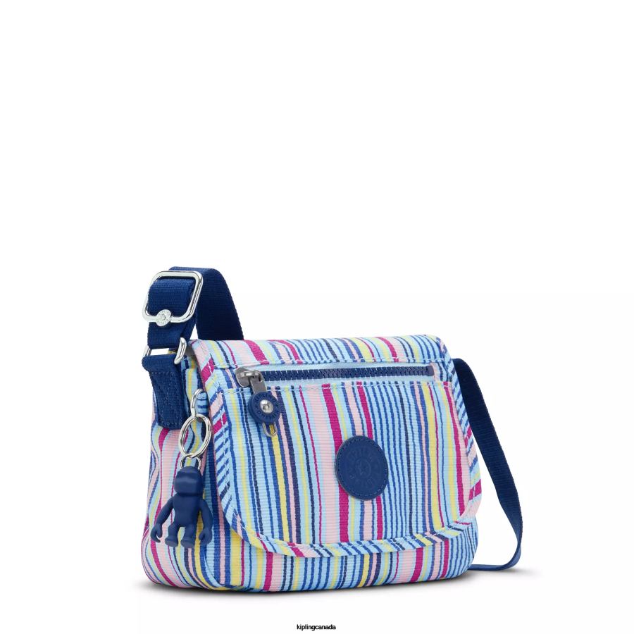 Women Mini Bags Kipling Resort Stripes Sabian Printed Crossbody Mini Bag FHZD10